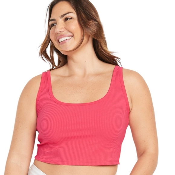 Old Navy Vibrant Pink Ribbed Tank Top Size 3X Summer - Picture 4 of 11